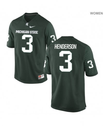 Women's Xavier Henderson Michigan State Spartans #3 Nike NCAA Green Authentic College Stitched Football Jersey YW50Z51WW